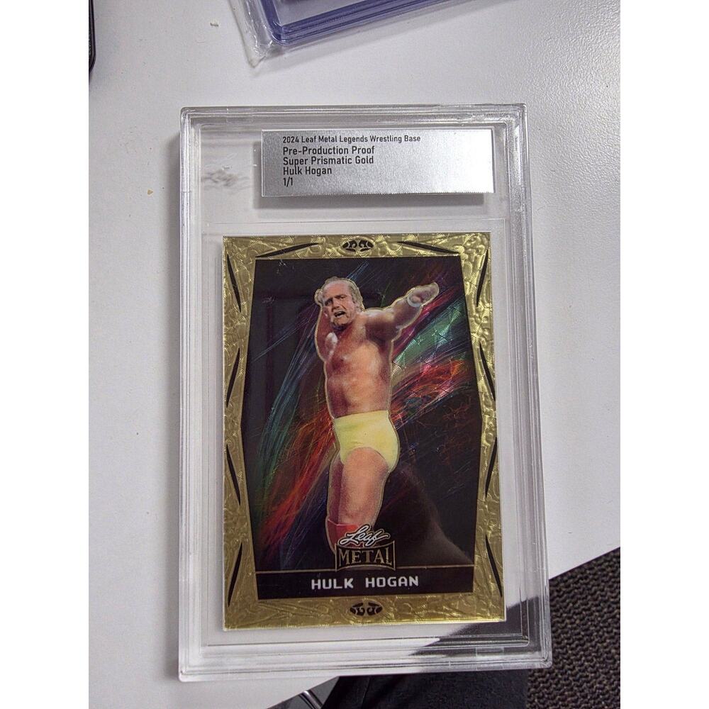 2024 LEAF METAL LEGENDS HULK HOGAN 1/1 PRE-PRODUCTION PROOF GOLD